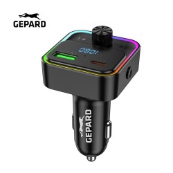 FM TRANSMITER CAR CHARGER GEPARD PD30W QC3.0 BLACK FM TRANSMITER CAR CHARGER GEPARD PD30W QC3.0 BLACK