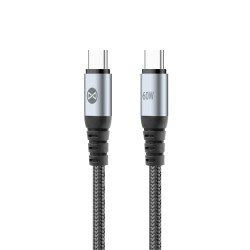 CABLE USB-C TO USB-C FOREVER BRAIX 1M 60W BLACK CABLE USB-C TO USB-C FOREVER BRAIX 1M 60W BLACK