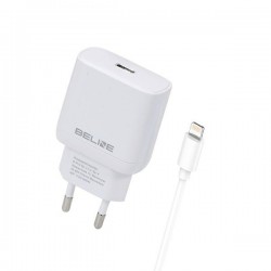 TRAVEL CHARGER 30W USB-C BELINE U66 + LIGHTNING CABLE PD 3.0 GAN WHITE TRAVEL CHARGER 30W USB-C BELINE U66 + LIGHTNING CABLE PD 3.0 GAN WHITE