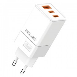 TRAVEL CHARGER BELINE 2XUSB-C + USB PD 3.0 QC 3.0 GAN 65W WHITE TRAVEL CHARGER BELINE 2XUSB-C + USB PD 3.0 QC 3.0 GAN 65W WHITE
