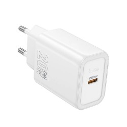 TRAVEL CHARGER HOCO USB-C N60 20W PD WHITE TRAVEL CHARGER HOCO USB-C N60 20W PD WHITE